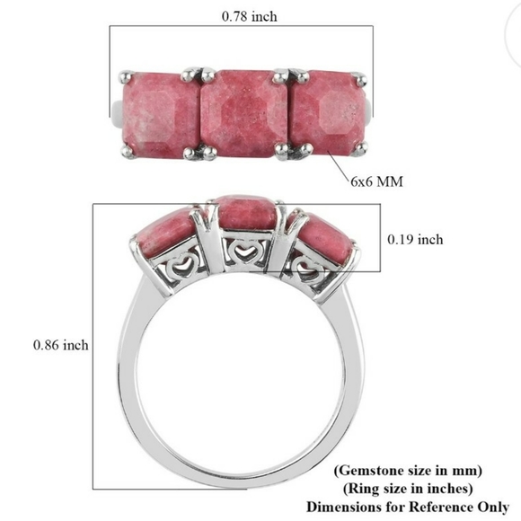 NWT Norwegian Thulite 3 Stone Ring Size 6 - Picture 12 of 12